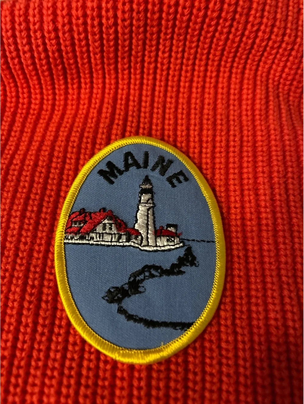 Vintage Maine Lighthouse Embroidered Patch